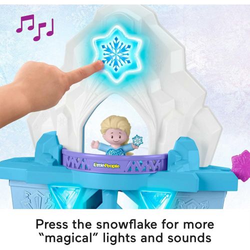  Fisher Price Little People ? Disney Frozen Elsa’s Enchanted Lights Palace Musical Playset with Anna and Elsa Figures for Toddlers and Preschool Kids