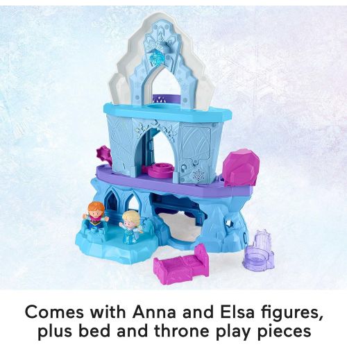  Fisher Price Little People ? Disney Frozen Elsa’s Enchanted Lights Palace Musical Playset with Anna and Elsa Figures for Toddlers and Preschool Kids