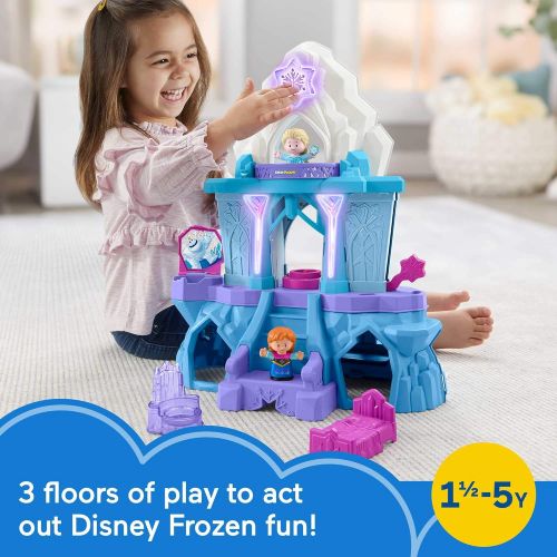 Fisher Price Little People ? Disney Frozen Elsa’s Enchanted Lights Palace Musical Playset with Anna and Elsa Figures for Toddlers and Preschool Kids