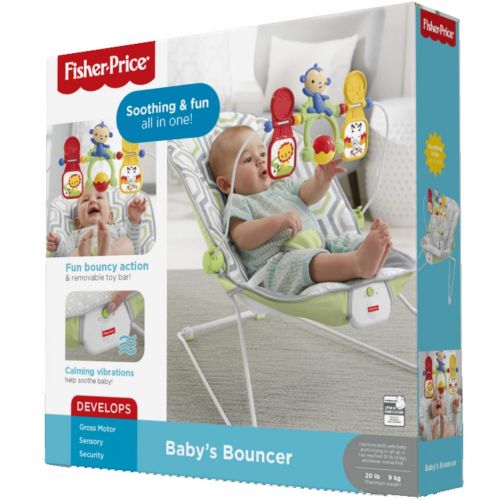  Visit the Fisher-Price Store Fisher-Price Babys Bouncer Geo Meadow