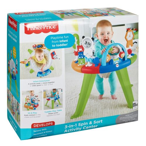  Visit the Fisher-Price Store Fisher-Price 3-in-1 Spin & Sort Activity Center