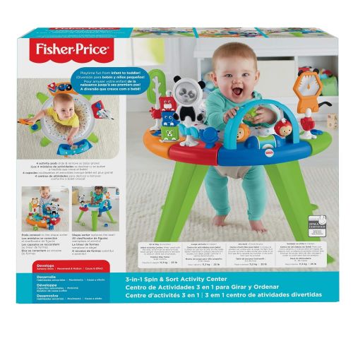  Visit the Fisher-Price Store Fisher-Price 3-in-1 Spin & Sort Activity Center
