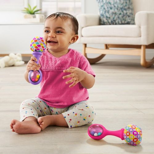  Visit the Fisher-Price Store Fisher-Price Rattle n Rock Maracas, Pink/Purple [Amazon Exclusive]