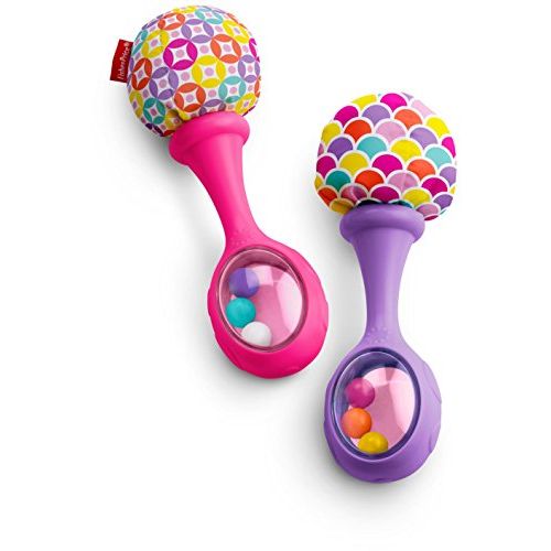  Visit the Fisher-Price Store Fisher-Price Rattle n Rock Maracas, Pink/Purple [Amazon Exclusive]