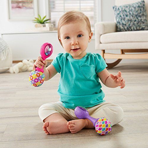  Visit the Fisher-Price Store Fisher-Price Rattle n Rock Maracas, Pink/Purple [Amazon Exclusive]