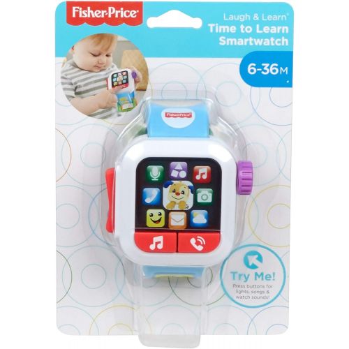  [아마존베스트]Fisher-Price GJW17 Laugh & Learn Time to Learn Smartwatch, Musical Baby Toy, Multicolor