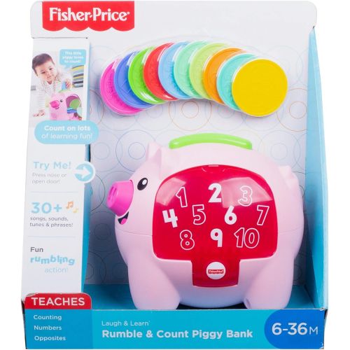  [아마존베스트]Fisher-Price Laugh & Learn Count & Rumble Piggy Bank