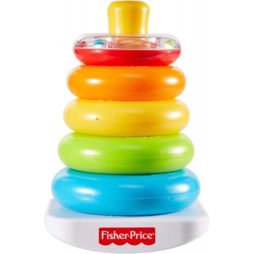  [무료배송]Fisher-Price Rock-a-Stack, Bat-at Ring-Stacking Toy for Infants Ages 6 Months and Older