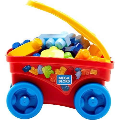  Mega Bloks Pull n Play Wagon, 45 Pieces, Fisher Price