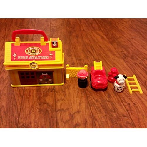  Fisher Price Little People Play N Go Fire Station 50th Birthday Exclusive