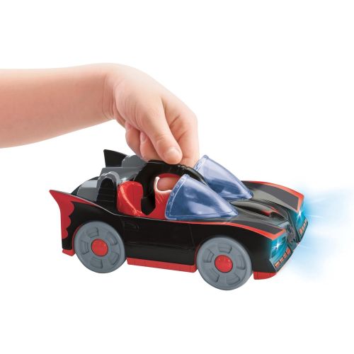  Fisher-Price Imaginext DC Super Friends DC Comics Superhero Showdown Batmobile with Lights & Red Robin