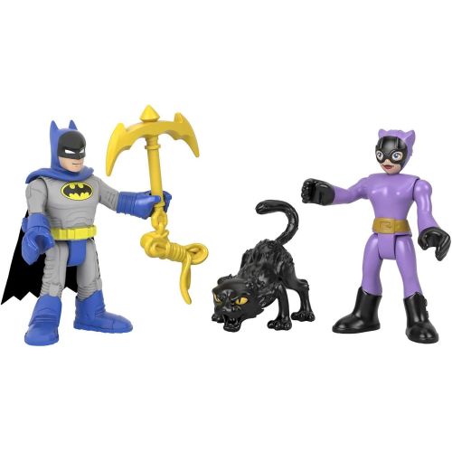  Fisher-Price Imaginext DC Super Friends Batman & Catwoman Figure Set for Preschool Kids Ages 3 to 8 Years