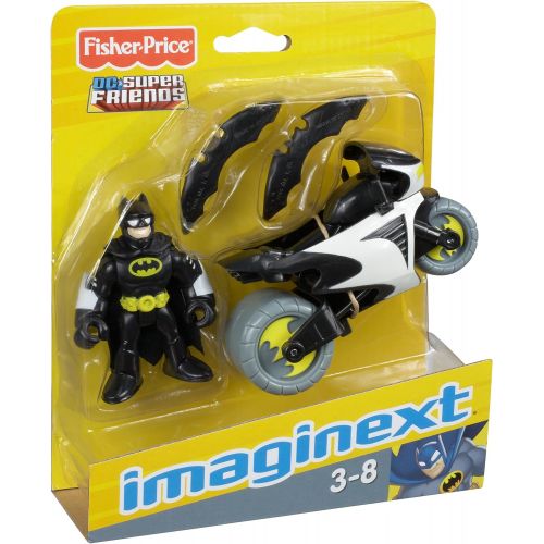  Fisher-Price Imaginext DC Super Friends Batman and Batcycle