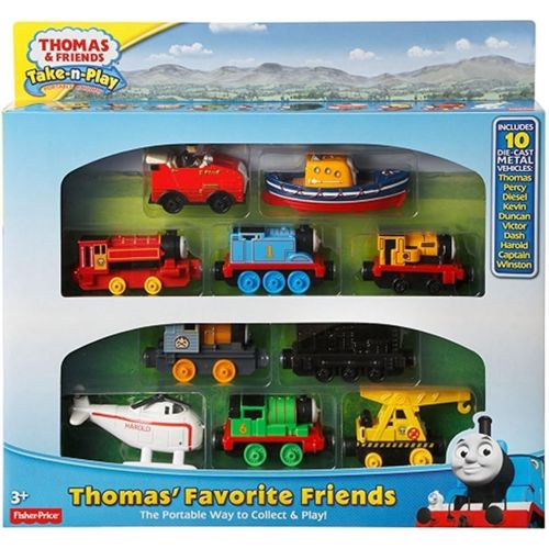  Fisher-Price Thomas & Friends Take-n-Play Exclusive Thomas Favorite Friends 10-Die-cast Vehicle Gift Set