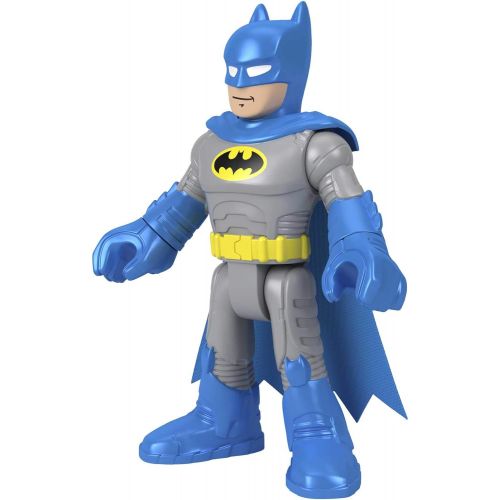  Fisher-Price Imaginext DC Super Friends Batman XL Blue, Extra-Large Figure with Fabric Cape for Preschool Kids Ages 3-8 Years