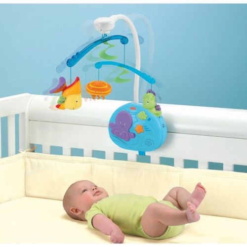  Fisher-Price Ocean Wonders Deep Blue Sea Mobile Fisher-Price Crib Mobiles Remote Control