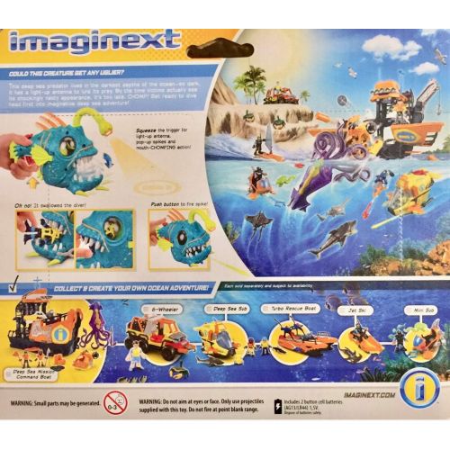  Fisher-Price New - Imaginext Ocean Fighting Angler Fish with Diver Figure