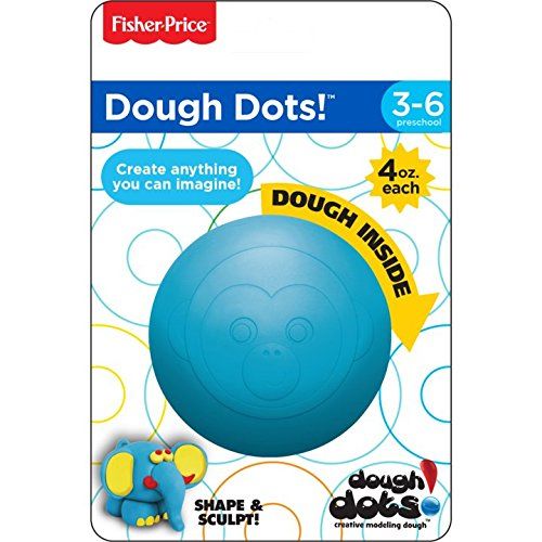  Fisher-Price 4 oz Dough Dots Individual Pack, Hippo Modeling Clay