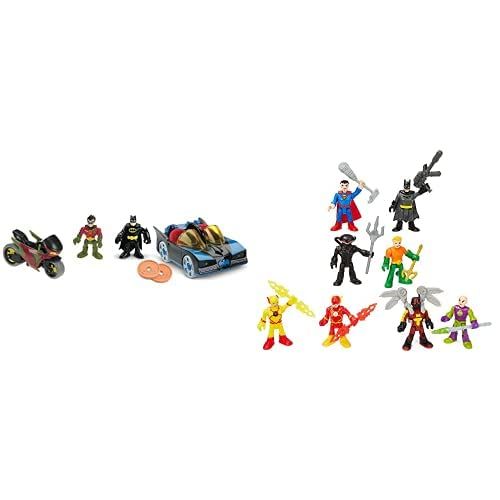  Fisher Price Imaginext DC Superfriends Superhero Showdown 8 Figure Bundle & Imaginext DC Super Friends, Batmobile & Cycle, What’s The Coolest Way for Kids to Cruise Around Gotham C