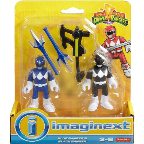  Fisher-Price Imaginext Power Rangers Blue Ranger & Black Ranger