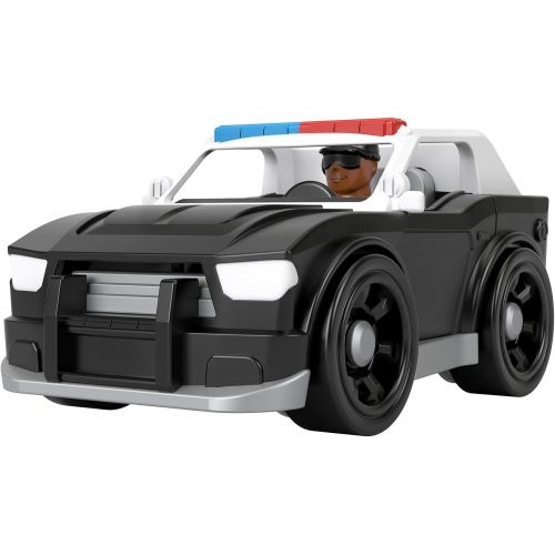  Fisher-Price Imaginext Super Cruiser, Push-Along Toy Police car and Character Figure Set for Preschool Kids Ages 3-8 Years