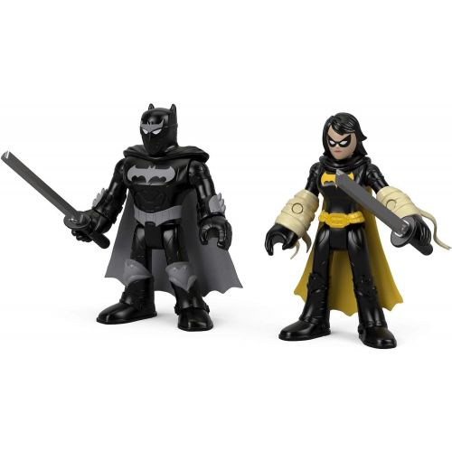  Fisher-Price Imaginext DC Super Friends, Black Bat & Ninja Batman