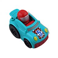 Fisher-Price Replacement Car for Little People Launch n Loop Raceway - GMJ12 ~ Replacement Blue / Teal Vehicle with Driver