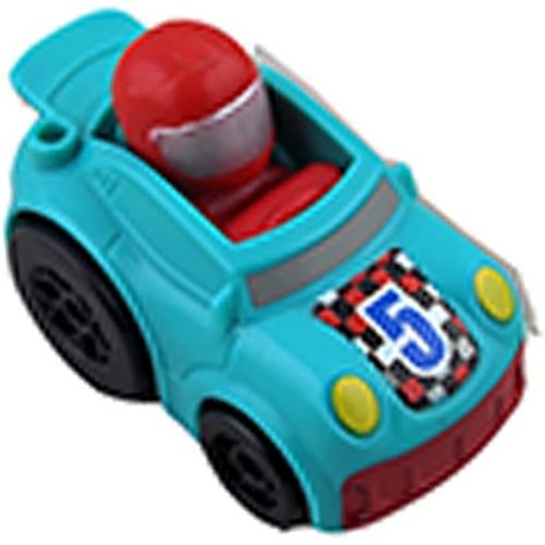  Fisher-Price Replacement Car for Little People Launch n Loop Raceway - GMJ12 ~ Replacement Blue / Teal Vehicle with Driver