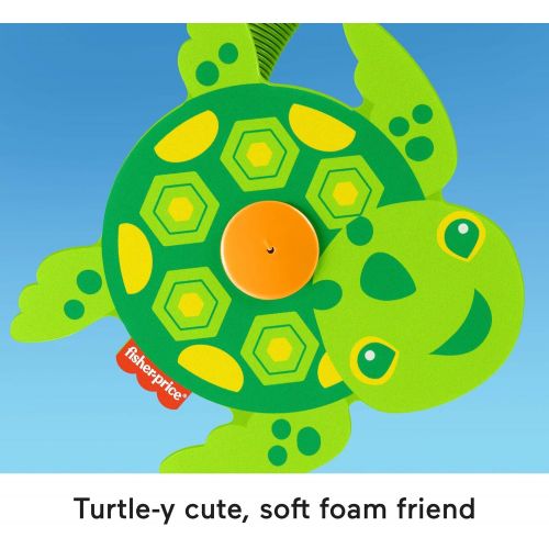  Fisher-Price Spin & Spray Sprinkler Turtle, kids sprinkler toy for outdoor water play for ages 3 years and up