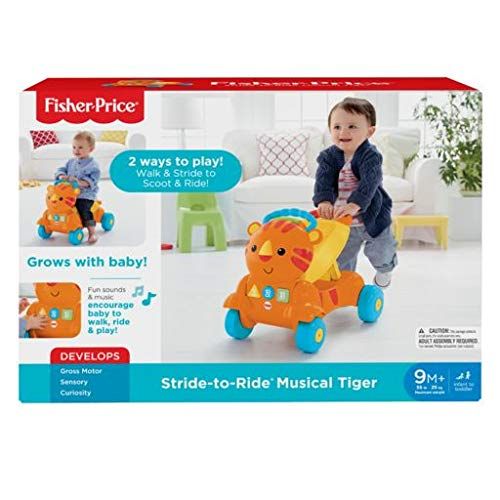  Fisher-Price Stride-to-Ride Musical Tiger, Multicolor