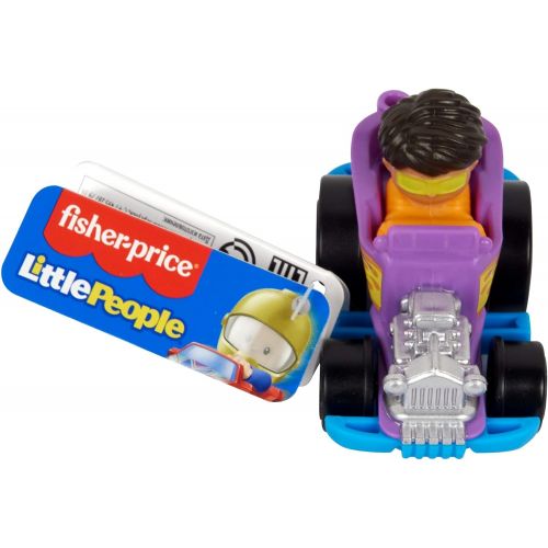  Fisher-Price Little People Wheelies Hot Rod - GMJ23 ~ Purple and Blue Collectible Car