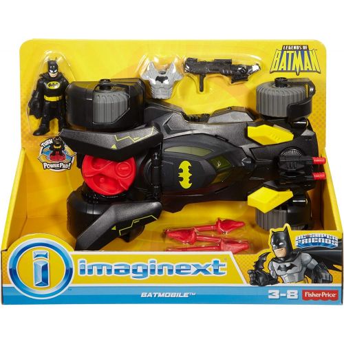  Fisher-Price Imaginext FGC31 Dc Super Friends Legends of Batman Deluxe Batmobile, Black/Yellow