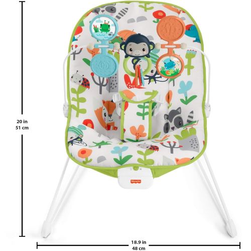  Fisher-Price Babys Bouncer ? Forest Explorers, Baby Bouncing Chair for Soothing and Play for Newborns and Infants