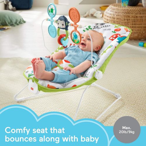  Fisher-Price Babys Bouncer ? Forest Explorers, Baby Bouncing Chair for Soothing and Play for Newborns and Infants