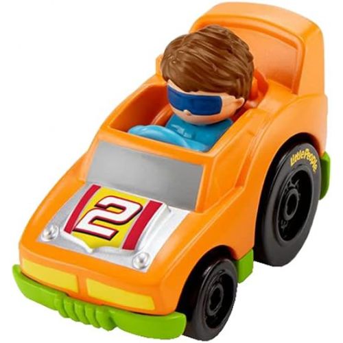  Fisher-Price Replacement Car for Little People Launch n Loop Raceway - GMJ12 ~ Replacement Orange Vehicle with Driver