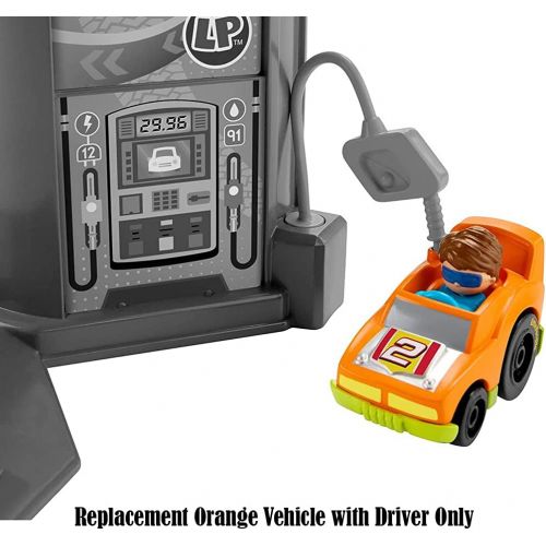  Fisher-Price Replacement Car for Little People Launch n Loop Raceway - GMJ12 ~ Replacement Orange Vehicle with Driver