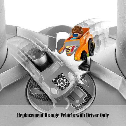  Fisher-Price Replacement Car for Little People Launch n Loop Raceway - GMJ12 ~ Replacement Orange Vehicle with Driver