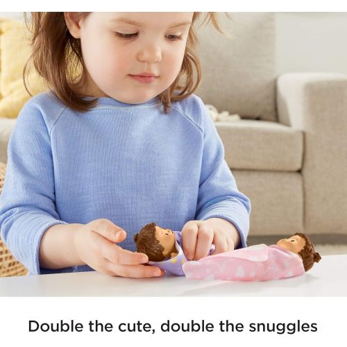  Fisher-Price Little People Snuggle Twins, Figure Set for Toddlers