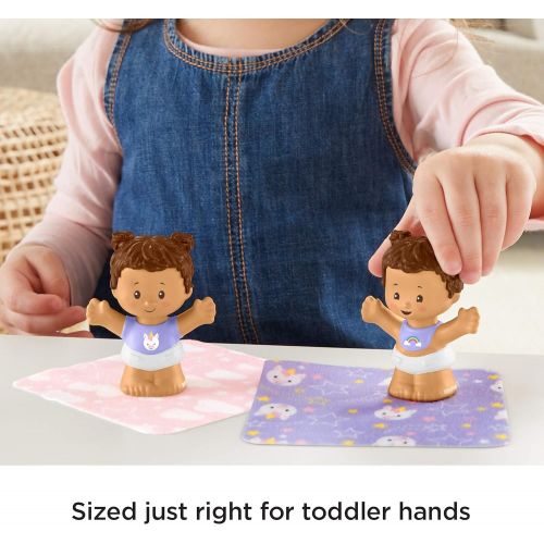  Fisher-Price Little People Snuggle Twins, Figure Set for Toddlers