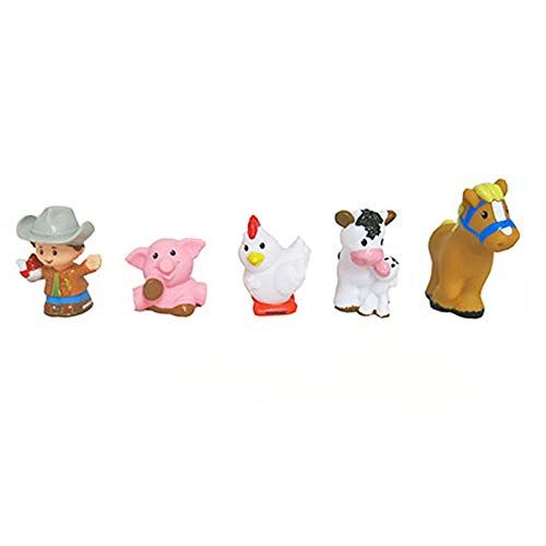  Replacement Parts for Little People Farm - Fisher-Price Animal Friends Farm DWC31 & CHJ51 ~ Replacement Figures ~ Cow with Calf, Pig, Horse, Chicken and Farmer