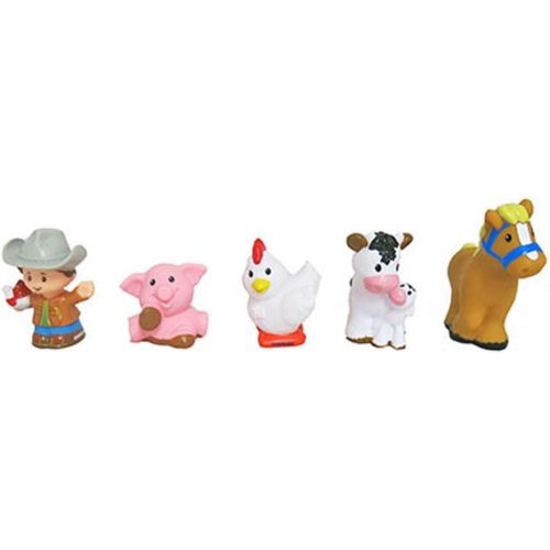  Replacement Parts for Little People Farm - Fisher-Price Animal Friends Farm DWC31 & CHJ51 ~ Replacement Figures ~ Cow with Calf, Pig, Horse, Chicken and Farmer