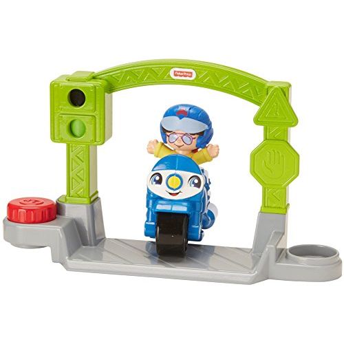  Fisher-Price Little People Vehicle Police Motorcycle, Small