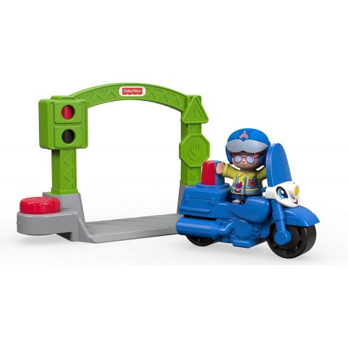  Fisher-Price Little People Vehicle Police Motorcycle, Small