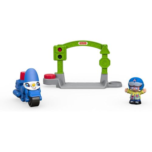  Fisher-Price Little People Vehicle Police Motorcycle, Small