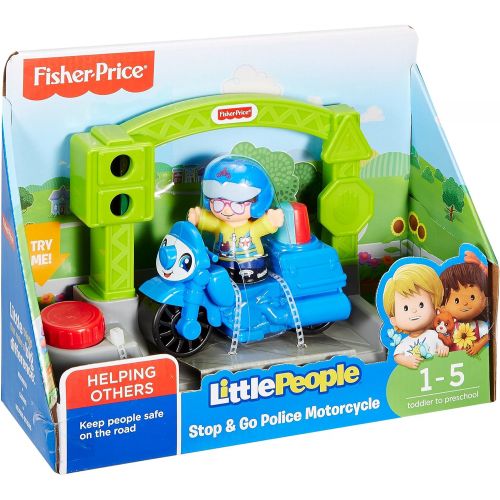  Fisher-Price Little People Vehicle Police Motorcycle, Small