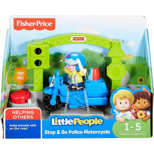  Fisher-Price Little People Vehicle Police Motorcycle, Small