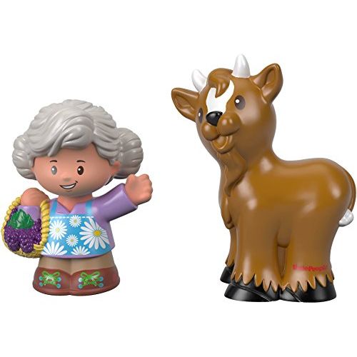  Fisher-Price Little People Grandma Helen & Goat Figures