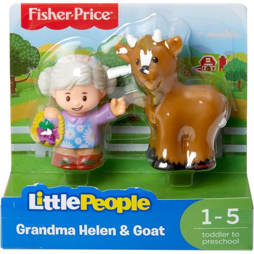  Fisher-Price Little People Grandma Helen & Goat Figures