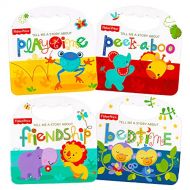 Fisher Price My First Books Set of 4 Baby Toddler Board Books (Bedtime, Playtime, Friendship and Peek-a-Boo!)