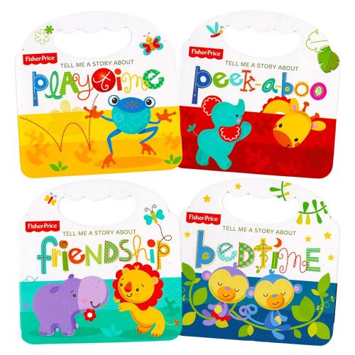  Fisher Price My First Books Set of 4 Baby Toddler Board Books (Bedtime, Playtime, Friendship and Peek-a-Boo!)